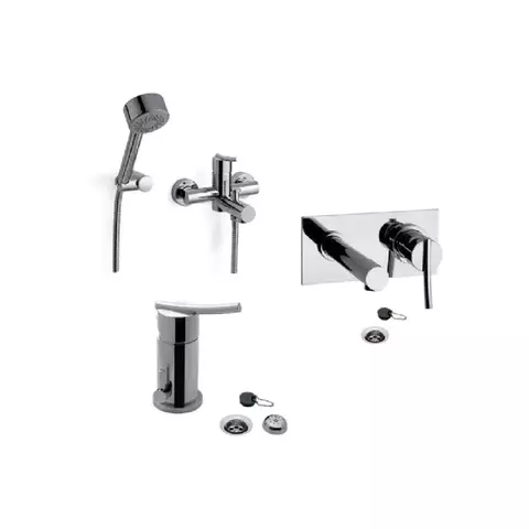 Juego Griferia Fv Libby Ducha Exterior Lavatorio Pared Bidet - comprar online