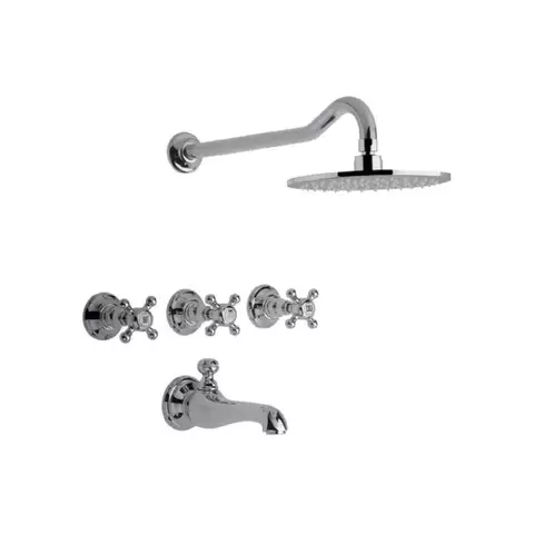 Griferia Fv Vermont Cruz Ducha De Embutir Para Baño 0103/83 Acabado Cromado Color Plateado - comprar online