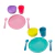 LOOPI SET DE PLATO, BOWL, VASO Y CUBIERTOS +6M
