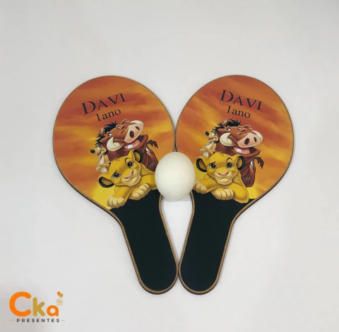 Rei Leão - Kit Raquetes de Ping Pong