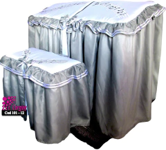 101.12 - Capa para Órgão Cetim Branco e Voil Cinza Escuro - (cópia) na internet