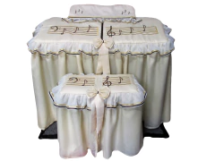 102.07 - Capa para Órgão Cetim Palha e Voil Palha - Estante Fixa - comprar online