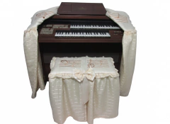 100.49 - Capa para Órgão Cetim Perola e Voil Trabalhado Cor perola na internet