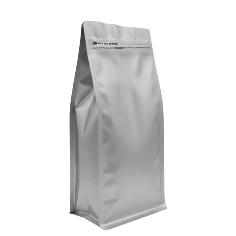 Embalagem Box Pouch Prata 13x26+7 com Zip Lock