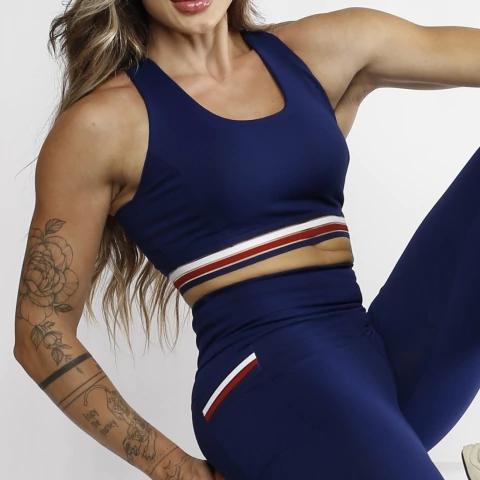 Top Faixas - Azul Marinho