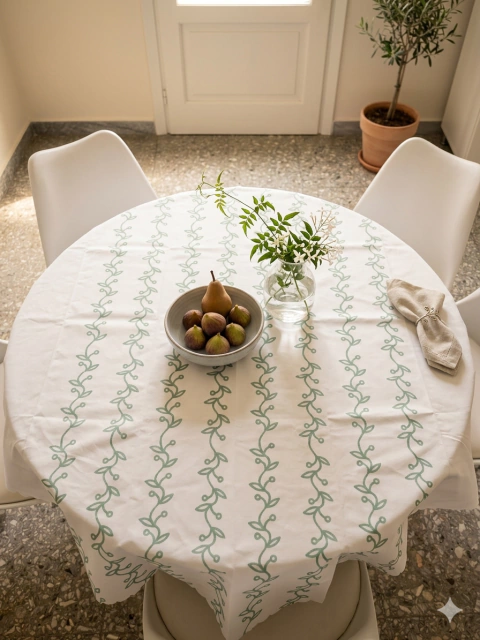 Mantel Estampado Antimanchas Redondo Diametro 1,80 - comprar online