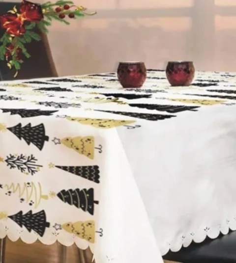 Mantel Navideño Antimancha 2 Mts Diseños Unicos - Viento Textil | Blanquería y textiles para el hogar