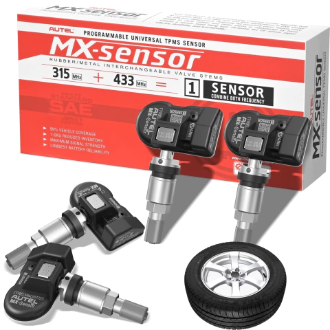 Sensor Tpms Universal Autel Mx-Sensor Válvula Metálica - 315Mhz E 433Mhz Dupla Frequência