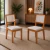 2 Cadeiras sala de jantar Clara madeira MDF telinha ratan