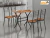 Conjunto Liz 4 Cadeiras Mesa de Jantar Cozinha Ferro Madeira - comprar online