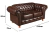 Sofá Luis XV 2 Lugares Bella Decor - loja online