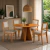 4 Cadeiras sala de jantar Clara madeira MDF telinha ratan - comprar online