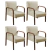 Conjunto 4 Poltronas Anita Decorativa Sala de Estar Linda Confortável