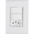 CONJUNTO 2 INTERRUPTOR SIMPLES BRANCO + TOMADA 10A - LIZ