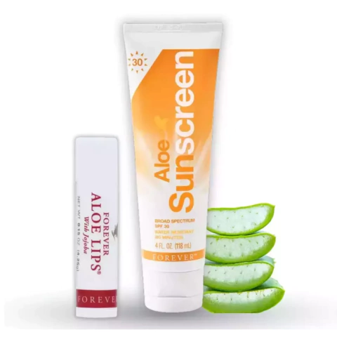 Protetor Solar + Protetor Labial com Aloe Vera