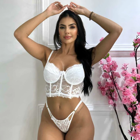 Conjunto Cropped Renda Pamella