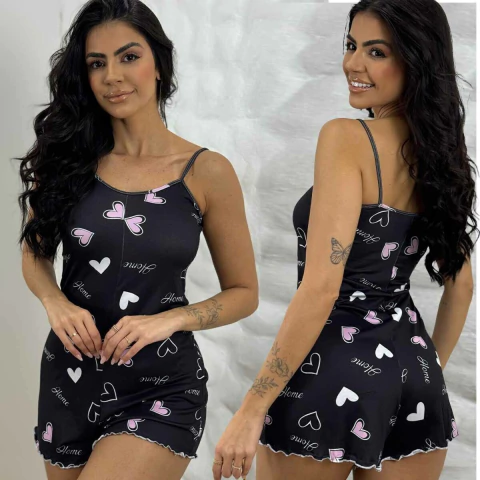 Pijama Macaquinho Alcinha Divertido