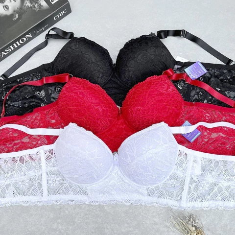 Sutiã Plus Size Com Bojo Renda Ref 219