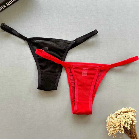 Kit 2 Calcinhas String Tule Eduarda