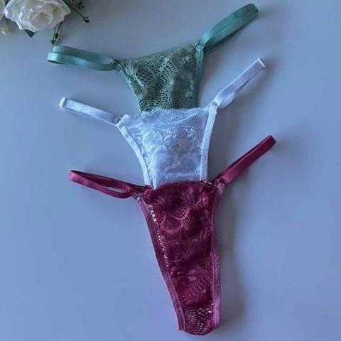 Kit 3 Calcinha Regulagem Renda - comprar online