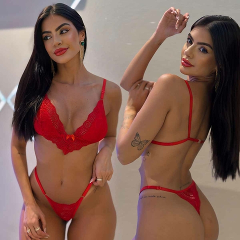 Conjunto Sem Bojo Renda Kariny