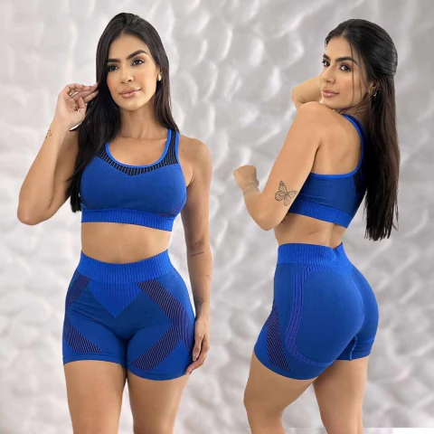 Conjunto Fitness Shorts e Top Thays