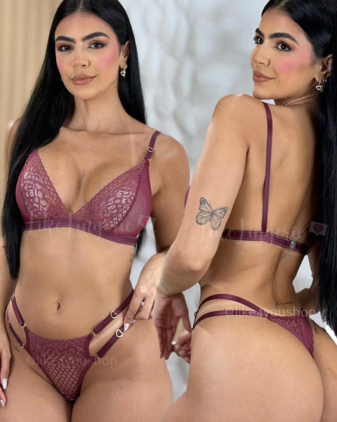 Conjunto Sem Bojo Tule Renda Lara - comprar online