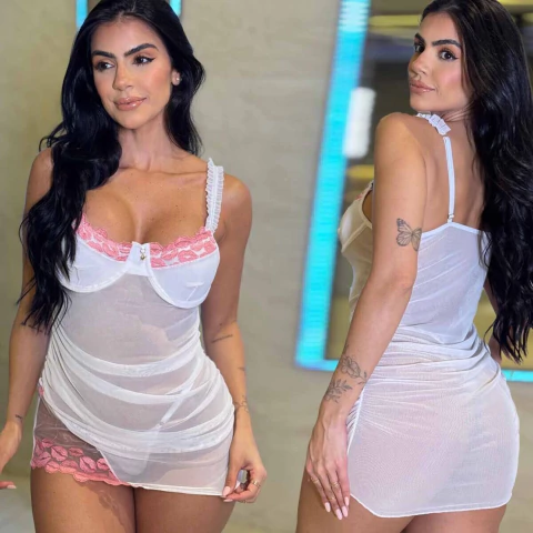 Camisola Tule Franzida Monique