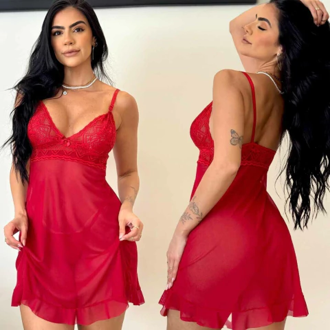 Camisola Sensual Tule Yuna