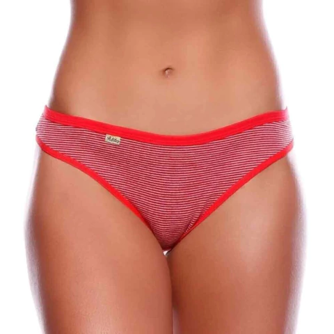 Calcinha Tanga Algodão Listrada