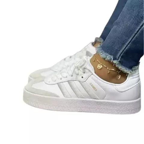 Adidas Samba "Triple white" - Plataforma - comprar online