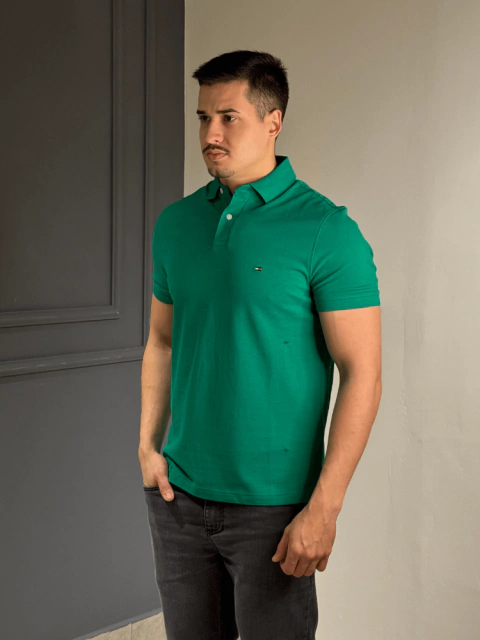Polo Tommy Hilfliger 1985 Regular Season Verde Folha na internet