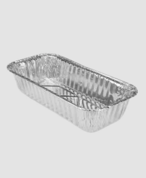 EMBALAGEM ALUMINIO RETANGULAR 650 ML BOLO INGLES SEM TAMPA C/ 100 BOMPACK