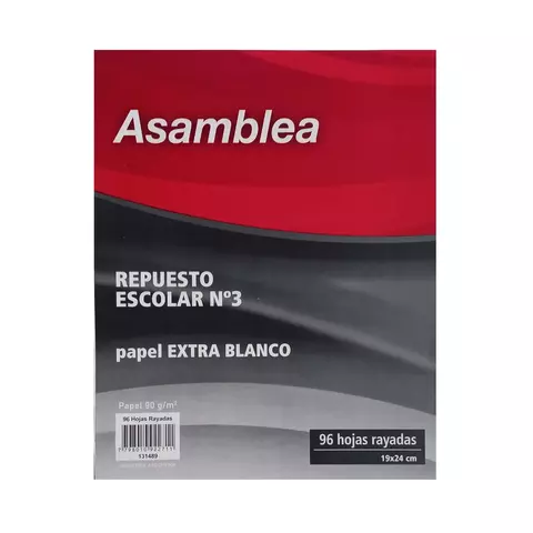 REPUESTO ESCOLAR RAYADO ASAMBLEA - comprar online
