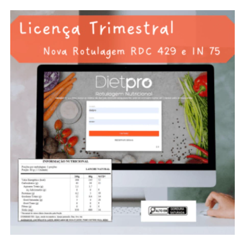 DIETPRO - ROTULAGEM NUTRICIONAL - RDC 429 (Software) - comprar online