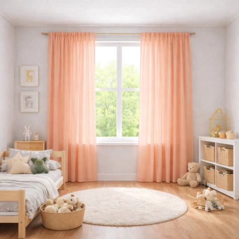 Cortinas Infantil -Rosa Flamenco
