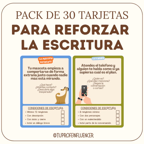 30 tarjetas literarias: escritura creativa
