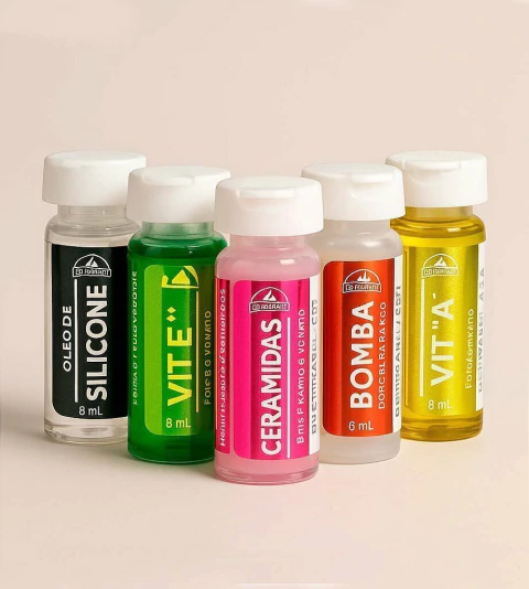 Kit 4 Ampolas Variadas Dermabel. GANHE 1 AMPOLA CAPILAR DE BRINDE - Ajuda no Combate a Queda 2,8 ML