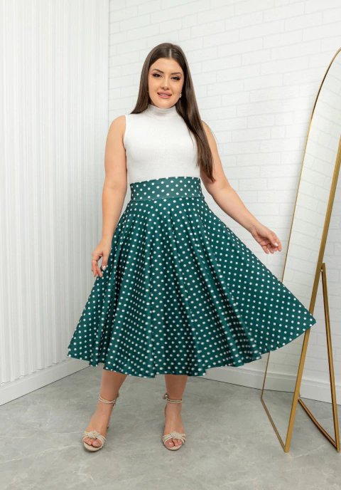 SAIA MIDI VERDE ESMERALDA POÁ - comprar online