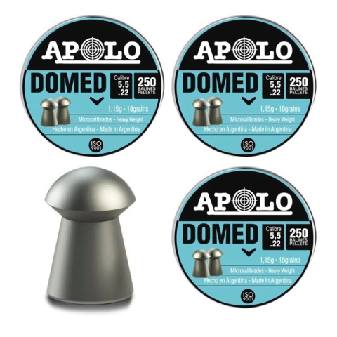 Combo 3 Latas Balines Apolo Domed 5,5 Mm X 750u Rifle - Swat