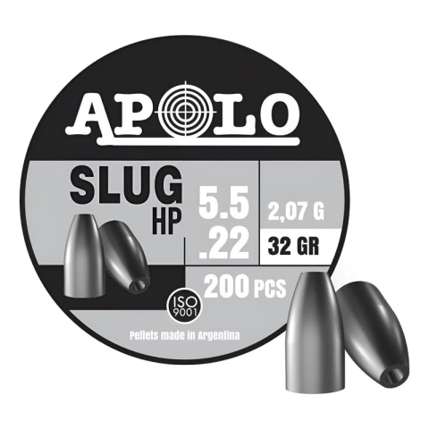 Balines Apolo Slug Hp Cal 5.5 Mm 32 Grains Punta Hueca X200