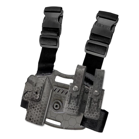 Porta Cargador Doble Funda Pistolera Glock Muslera 2 Tiras