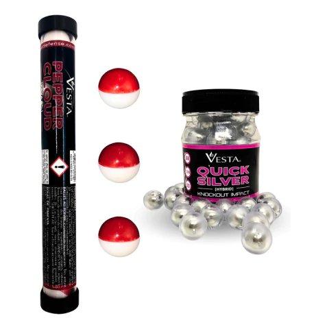 Combo Postas Pimienta + Acero Cal.68 Pistola Co2 Defensa