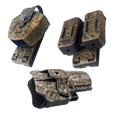 Funda Pistolera Táctica Porta Cargador Doble Porta Esposas