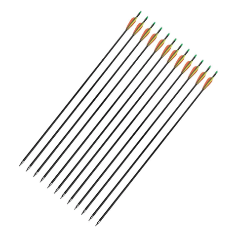 Pack 12 Flechas Fibra De Vidrio 30' Arco Compuesto Recurvo