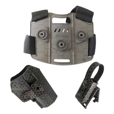 Funda Pistolera Bersa Porta Cargador Muslera Táctica Boer