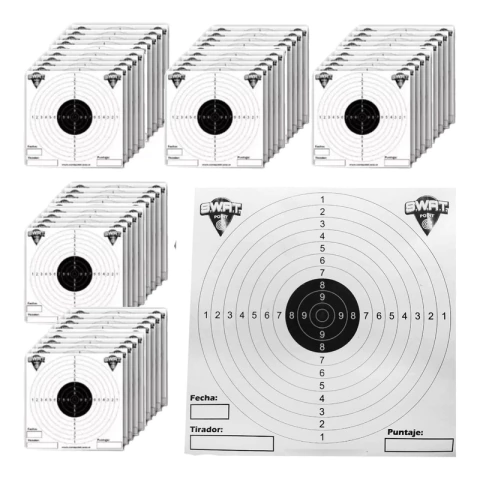 Pack X100 Blanco Tiro Deportivo Aire Comprimido Target 14cm