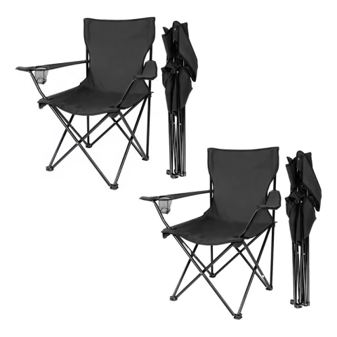 Combo X2 Sillas Plegables Camping Apoyabrazo Sillon Director - comprar online