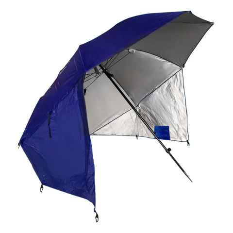 Sombrilla Sombpara Carpa Playera Rompeviento Swat Outdoors 250 Cm Azul