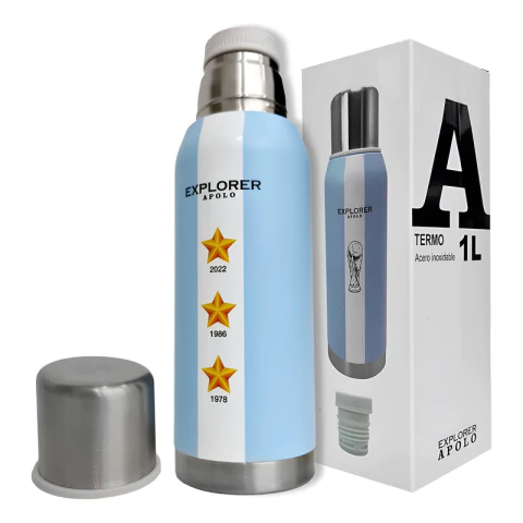 Termo Explorer 1 Litro Argentina Campeón Mantiene 24 Hs